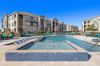 Poolside relaxing area